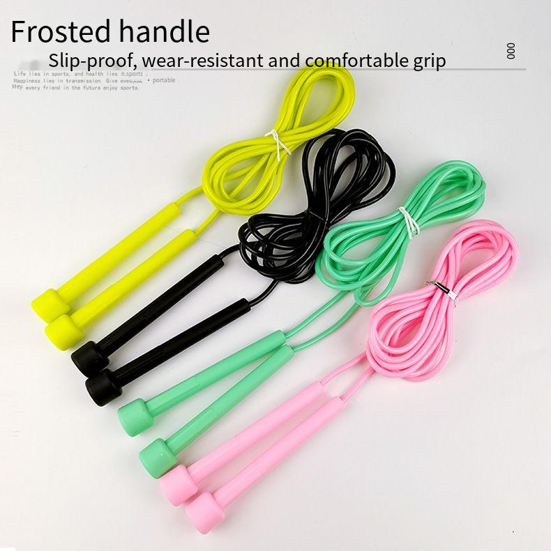 Impugnatura antiscivolo, corda in acciaio massiccio in PVC, corda per saltare regolabile per bambini, recinto per allenamento_voghion.com