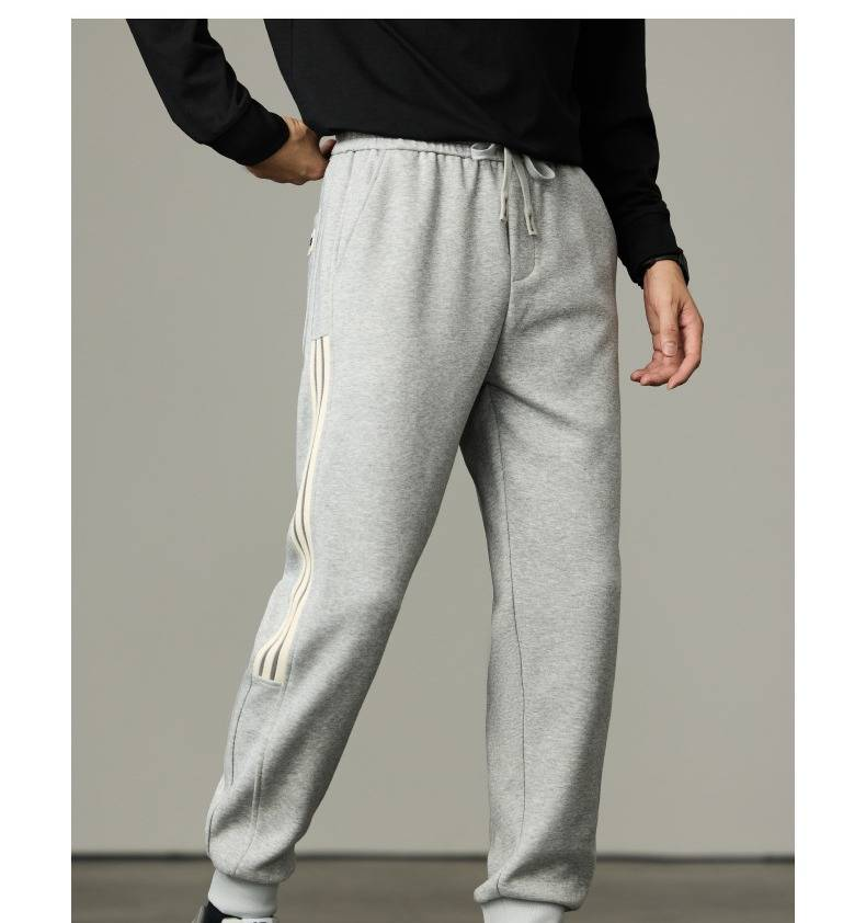 Men's Casual Jogger Pants With Elastic Waist & Striped Design - Slim Fit Stretch Sweatpants For Autumn Streetwear_voghion.com