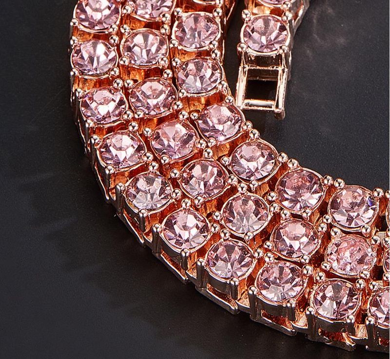 Men Fashion Hip Hop Punk Cuban 1-Row Bling Crystal Diamond 3MM/4MM/5MM Cuban Link Chain Tennis Long Chain Necklaces Jewelry Safety Watch-Clasp_voghion.com