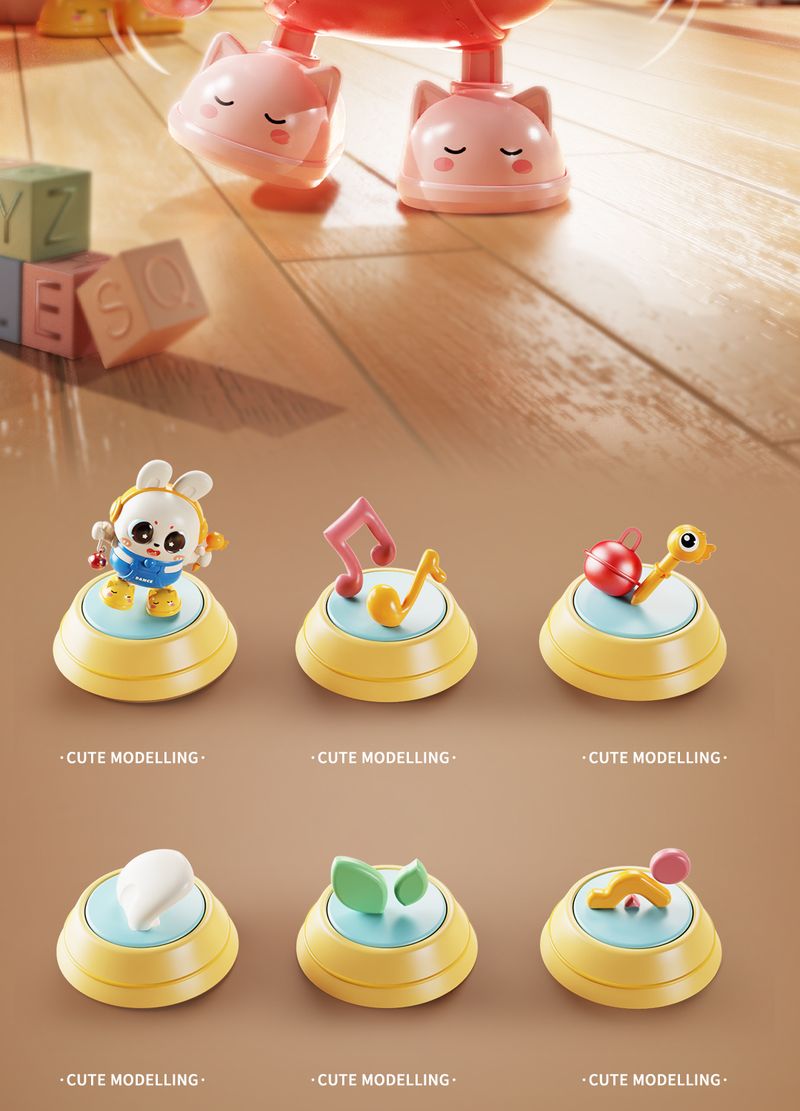 2025 Giocattoli Montessori per bambini, carini, cantanti e danzanti, a forma di coniglio elettrico, per neonati da 0 a 3 anni, giocattoli educativi per gattonare_voghion.com