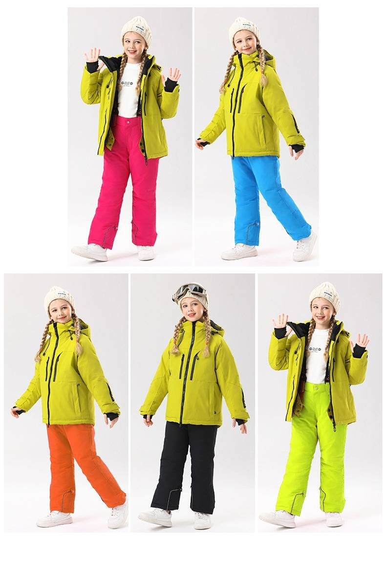 Kids' Snowsuit Set – Waterproof & Windproof Ski Jacket & Pants For Boys & Girls, Thermal Insulated With 10K Waterproof Rating (Sizes 6-16)_voghion.com