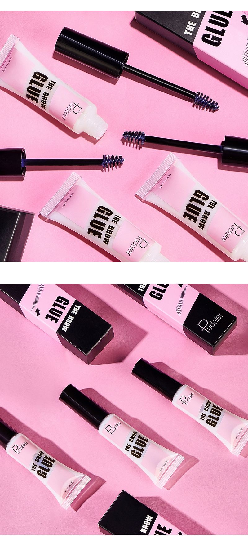 Ūdensizturīga, ilgstoša uzacu želeja Pudaier Staying Put Brow Liquid, neizsmērējas, ātri žūstoša skropstu tuša uzacīm_voghion.com