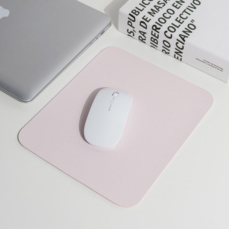 Doppelseitiges Mauspad in unschlagbarer Qualität, reine Farbe, minimalistisch, kleine Größe, Ins-Stil, PVC-Leder, wasserdicht, schmutzabweisend, für Schreibtisch und Laptop_voghion.com
