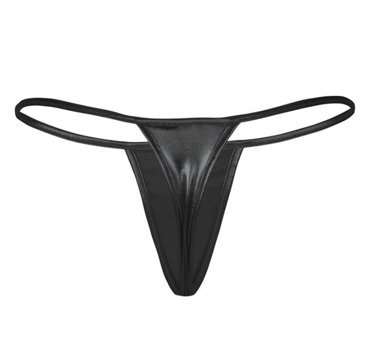 Intimo intimo sexy Pamas in pelle verniciata trasparente a forma di T, mini costume da bagno da donna con schiena a T_voghion.com