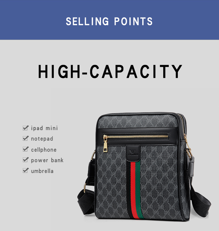 Heren Casual Bedrukt Patroon Aktetas Minimalistische Kleine Vierkante Tas_voghion.com
