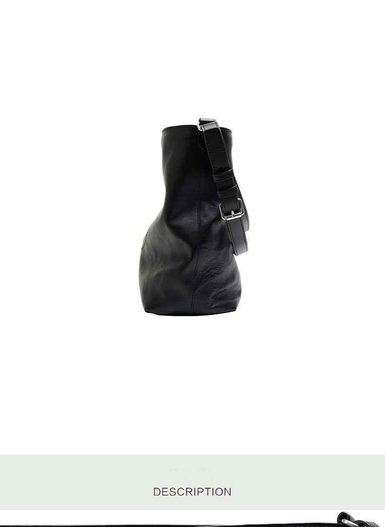 The new GROTTO Gele Danning series double-sided bucket tote bag for commuting, retro single shoulder crossbody bag_voghion.com