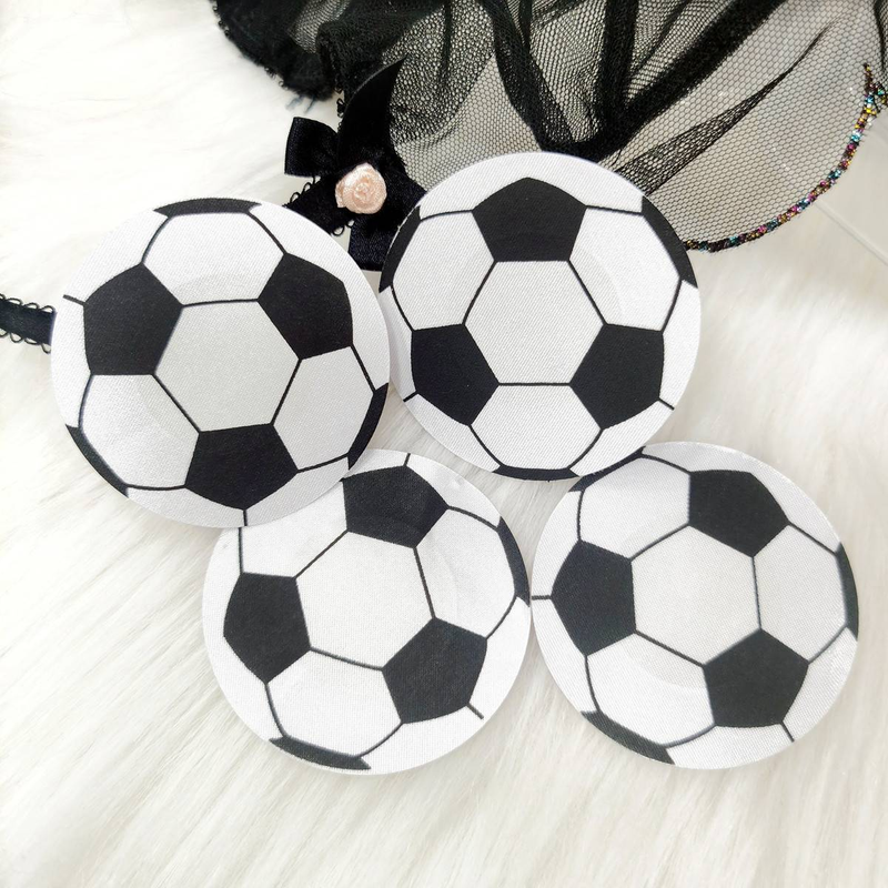 Directe levering van voetbalborstpatches op voorraad, ronde satijnen stoffen onzichtbare ademende traceless borstpatch, wegwerpbaar_voghion.com