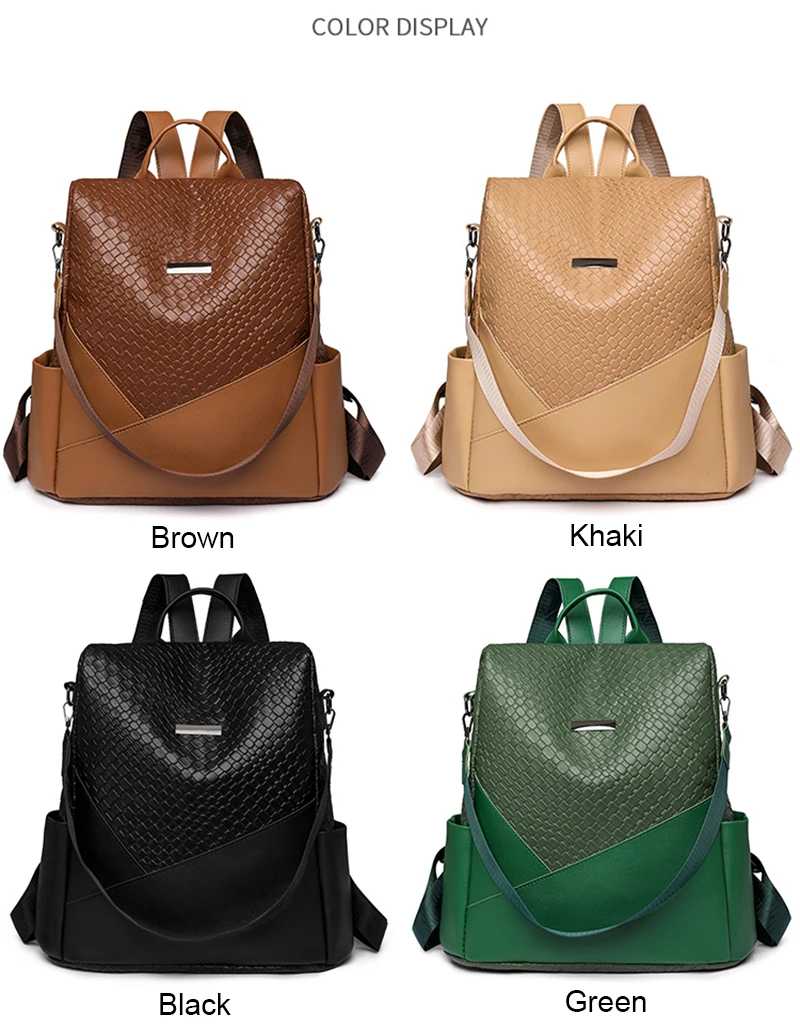 Women Large Capacity Backpack Purses High Quality Leather Female Vintage Bag School Bags Travel Bagpack Ladies_voghion.com
