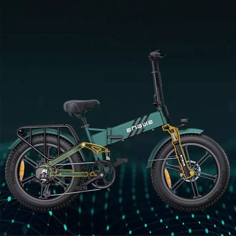 ENGWE ENGINE PRO 2.0 Folding Electric Bicycle 750W with 20 x 4.0 Inch Fat Tire, 16 Ah Removable Battery,Full Suspension, 8 Gears_voghion.com