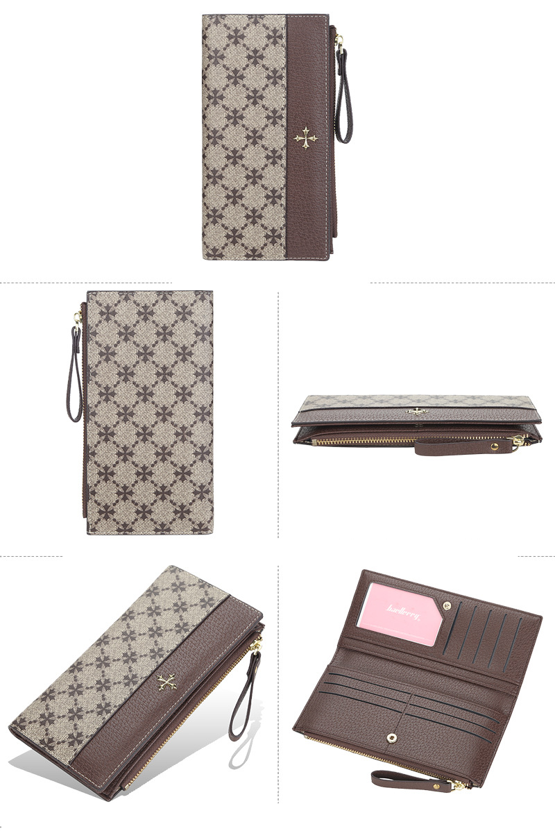 Purse Wallet Clutch Bag Women's Leather Print Large Capacity Multi-slot Phone Bag Zipper Clutch Bag_voghion.com