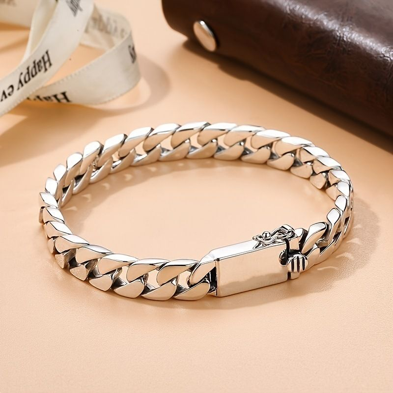 High quality, stylish and personalized Miami Cuban Chain men's metal bracelet_voghion.com