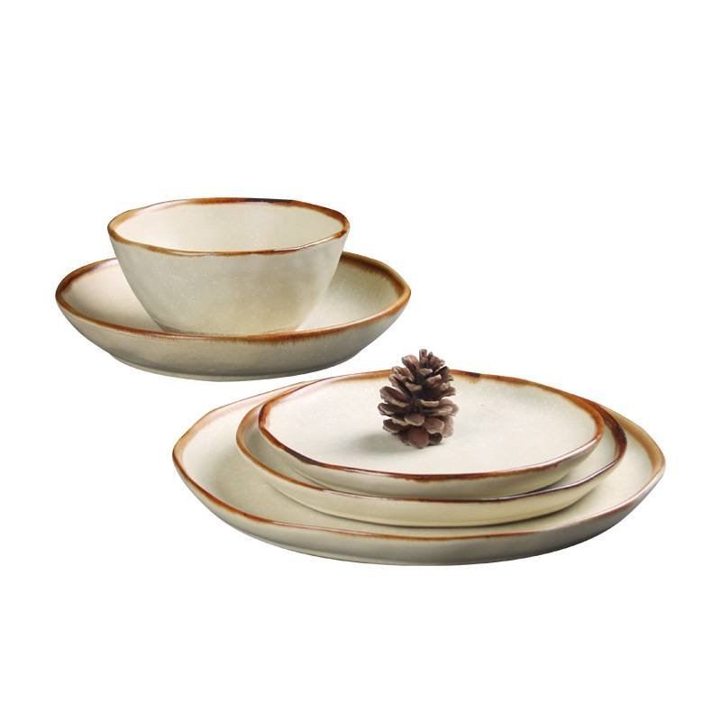 Ręcznie robiona miska ceramiczna Celadon Underglaze Gradient Tableware Rustykalna wiejska głęboka miska na zupę ryżową_voghion.com