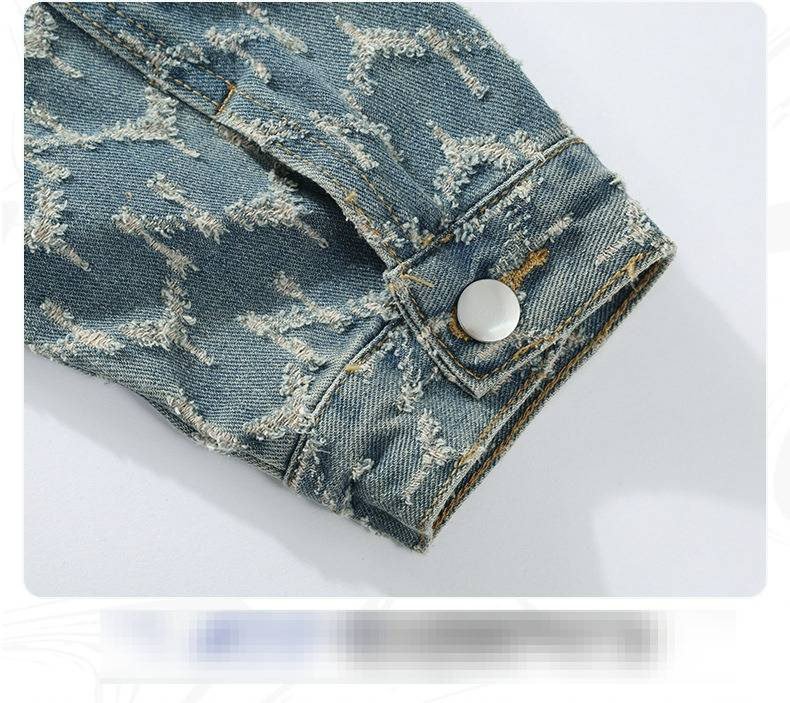 Herbst Neue Jeansjacke Herren Loose Casual Trendy Dickes Oberteil Vielseitige bequeme Außenhandels-Jacquardjacke_voghion.com