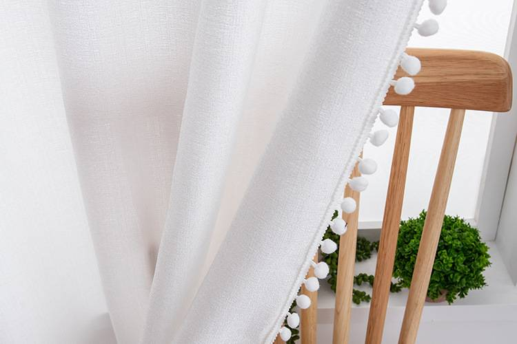 Cortinas de encaje de mezcla de lino: visillos bordados transparentes para sala de estar y dormitorio (estilo americano, filtran la luz, elegante jacquard)_voghion.com