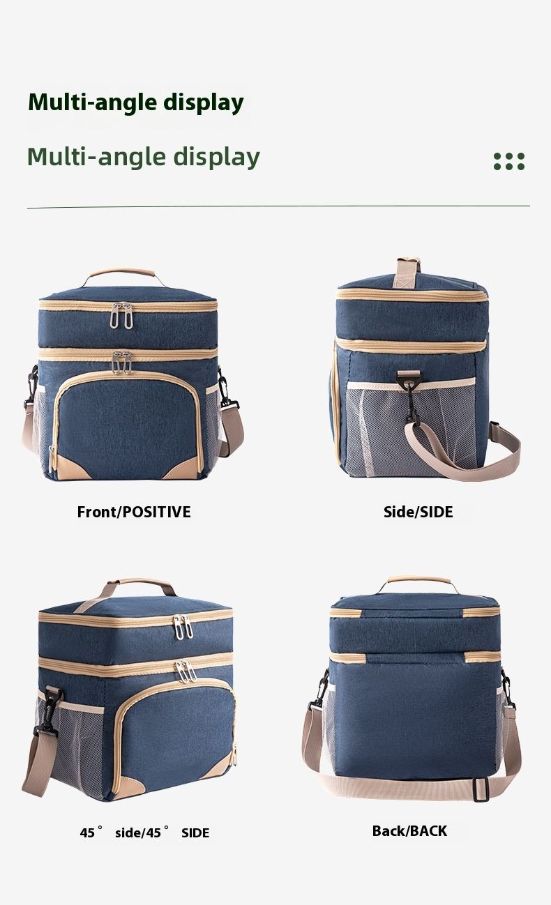 Thickened insulation for outdoor dry and wet dual-purpose crossbody picnic preservation, insulation, ice pack,_voghion.com