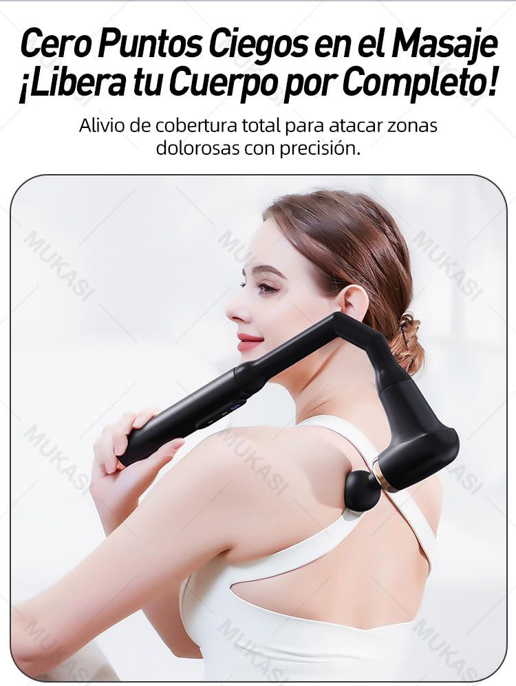 Fascial Massage Gun With Extendable Handle Elbow, Automase For Upper/Lower Deep Muscle Relief Relationship To Relieve_voghion.com