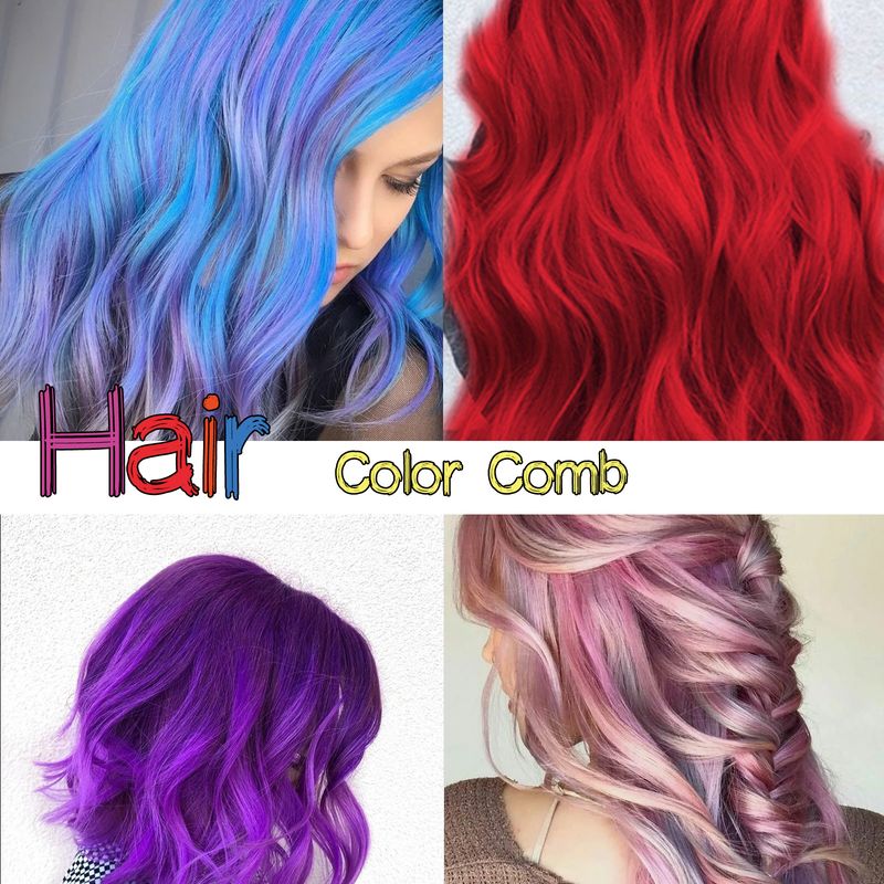 Peine temporal para el cabello, fácil cambio de color del cabello, masaje del cuero cabelludo, peine para el cabello_voghion.com