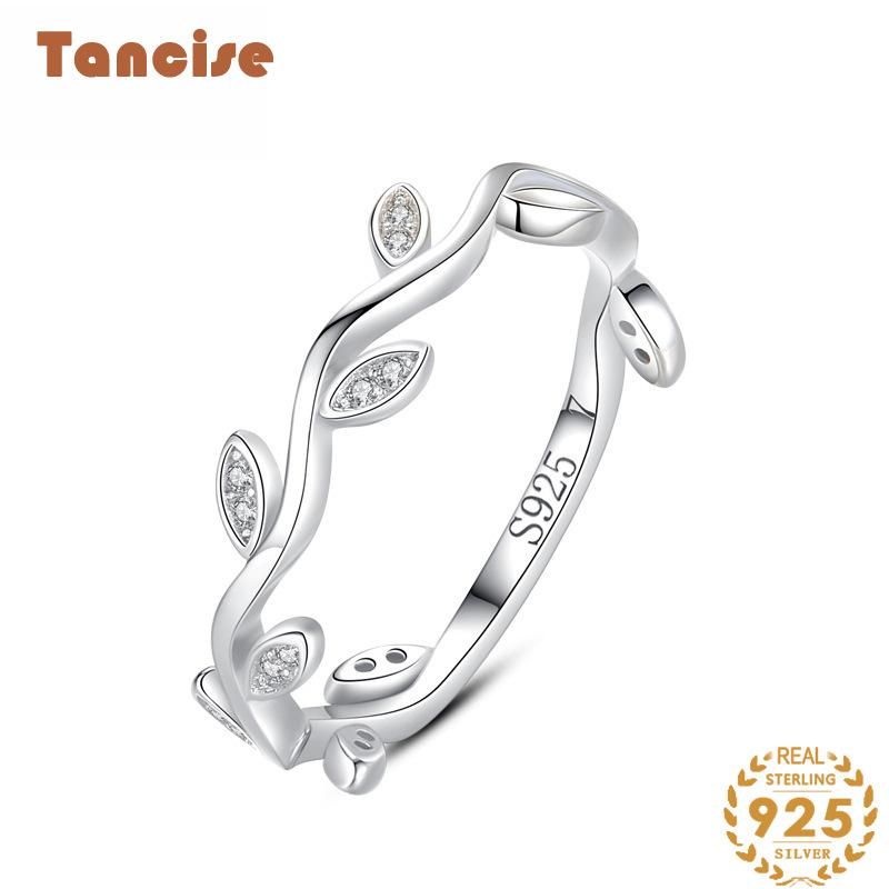 Tancise Klassieke Zirkoon Zilveren Ring Dames Sieraden Bruiloft Belofte Party Gift_voghion.com