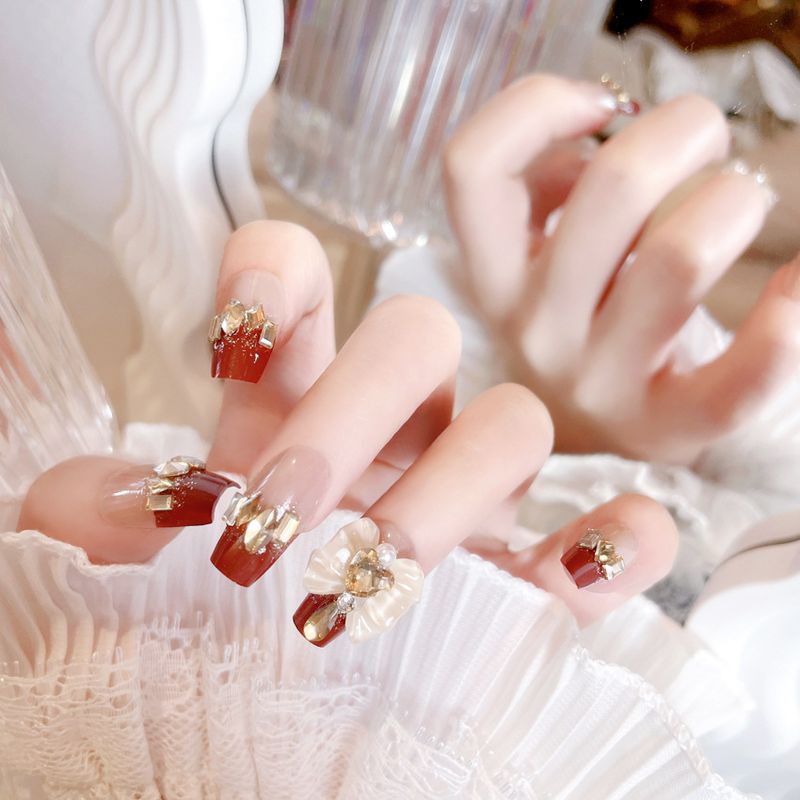 Neujahrs-Ins Advanced Pure Desire Style Patch Fertiges Tragen Nagelglänzende Diamantschleife U23_voghion.com