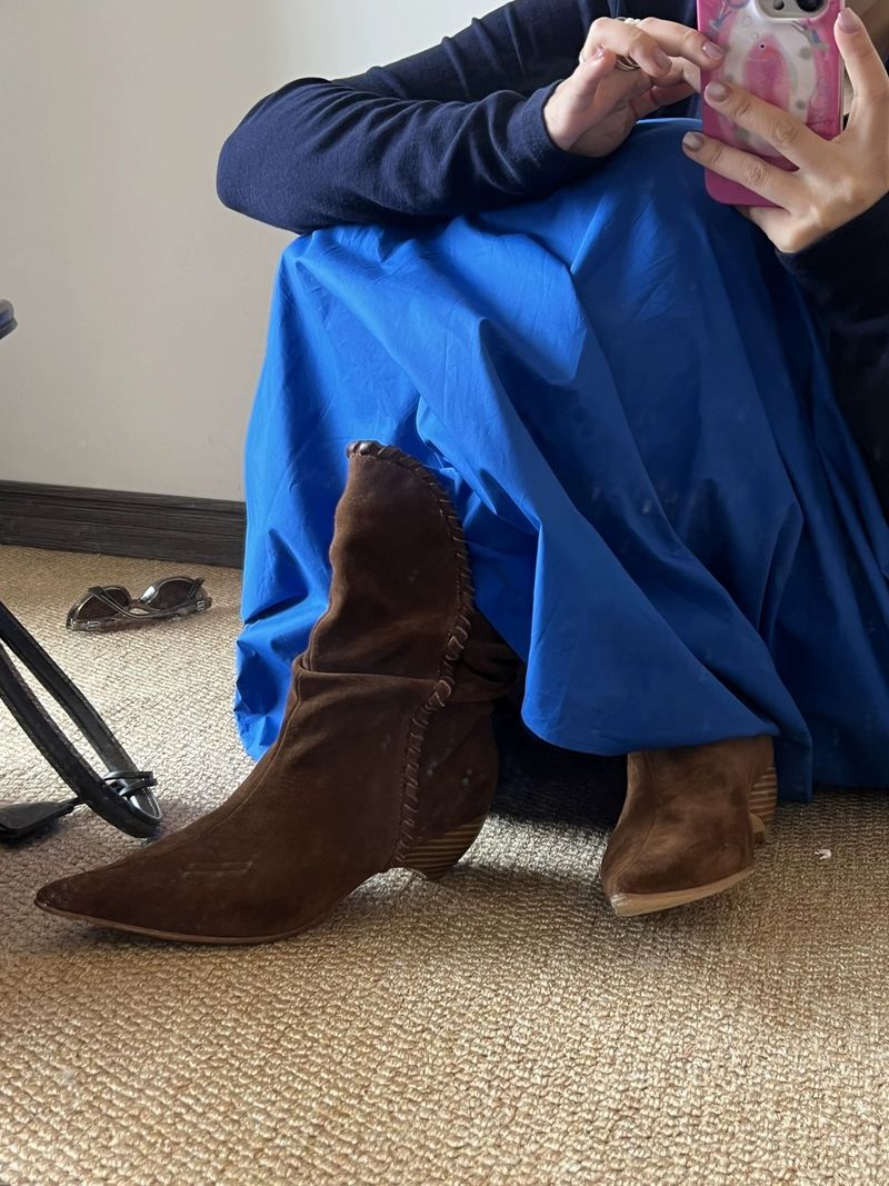 Schapenvacht Franje Taps Toelopende Hak Dames Slim-Fit Korte Laarzen 2025 Nieuw Binnen_voghion.com
