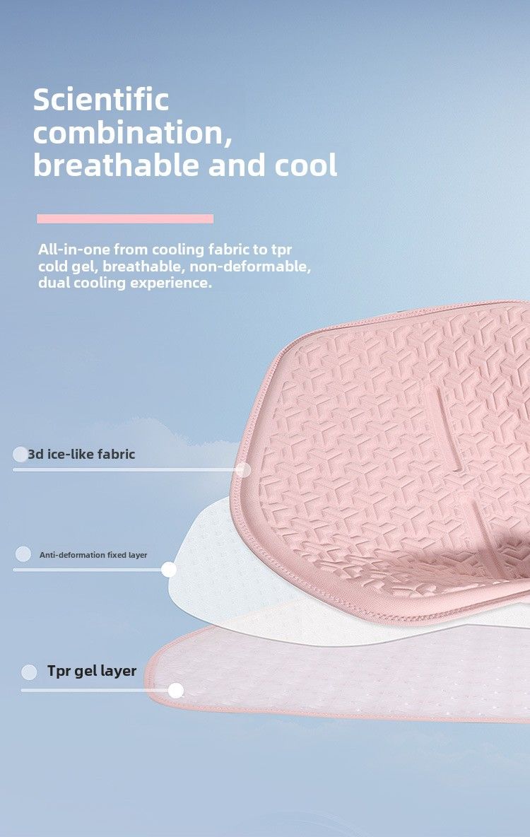 Coussin de voiture quatre saisons universel été trois pièces coussin de refroidissement en soie glacée coussin de siège en gel coussin de refroidissement en nid d'abeille pour bureau_voghion.com