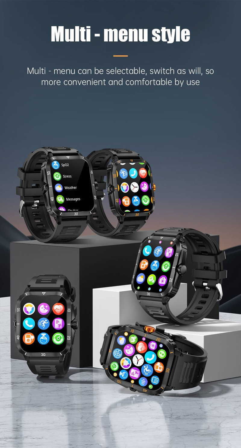 Smart watch multi function wireless call waterproof pedometer voice assistant sports watch_voghion.com