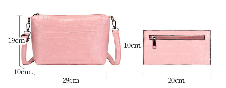 Handtasset voor dames Damestas Mode Mode Krokodillenprint Vierdelige set Tas Grote capaciteit Enkele schouder Crossbody Bucket Bag_voghion.com