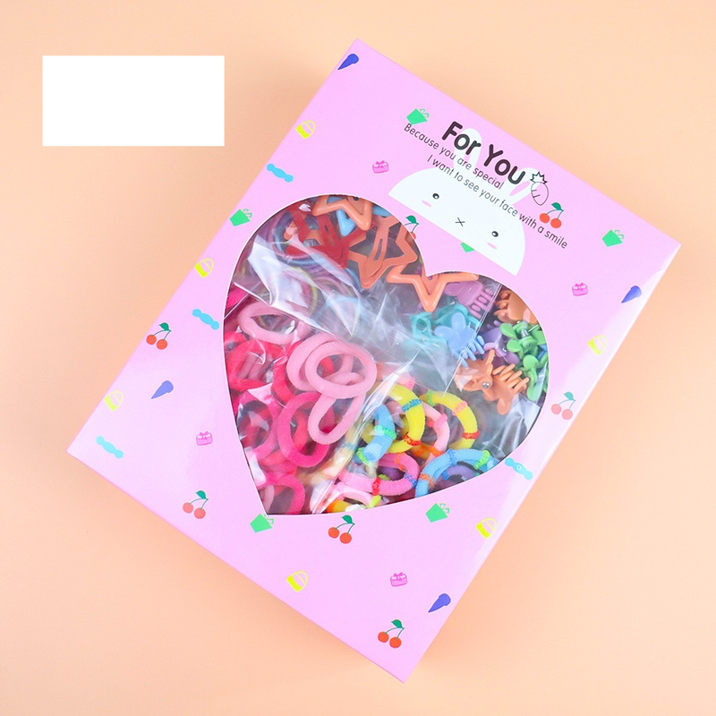 Accessoires pour enfants Épingle à cheveux Ensemble de combinaison d'épingles à cheveux Coffret cadeau Anneau pour cheveux de bébé Pince latérale pour fille_voghion.com