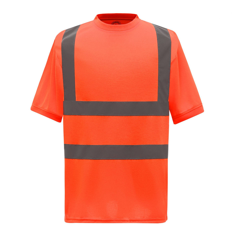Reflecterend T-shirt met stippen, comfortabel, ademend, ronde hals, reflecterend, korte mouwen, buitenkleding, verkeerswaarschuwing, reflecterende kleding_voghion.com
