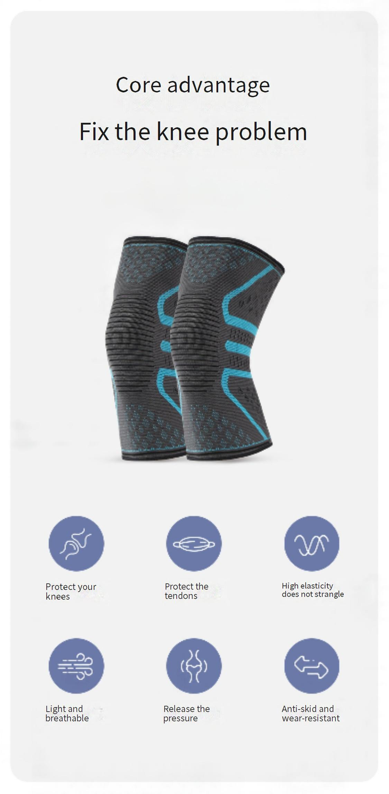 High-Performance Knee Support Brace For Basketball, Running, Gym & Cycling - Breathable & Anti-Slip Design For Men & Women_voghion.com