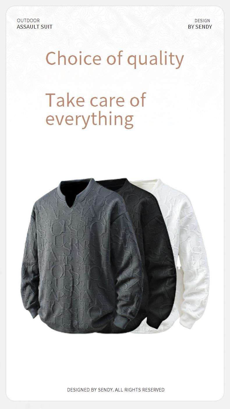 Men's Essential Crewneck Sweatshirt – Heavyweight Basic Pullover With Relaxed Fit (M-4XL, Non-Iron, Tag-Free Comfort, Minimalist Badge Detail)_voghion.com