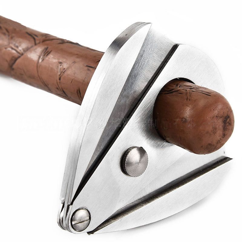 Stainless Steel Cigar Cutter Double Blade Portable Metal Cigar Scissors Guillotine With Gift Box Set, Durable Cigar Accessories For Men_voghion.com