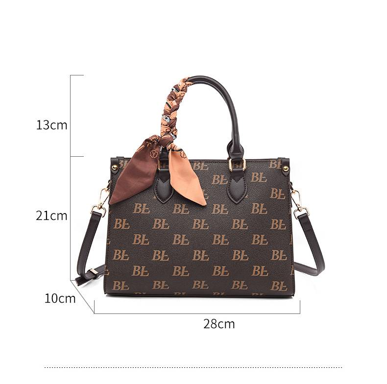 Women's Bags Stylish Letter Print Women's Bag, High Quality Large Capacity Tote Bag, Everyday Commuting Shoulder Bag._voghion.com