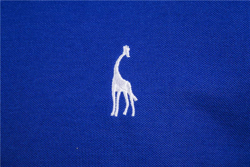 Grenzüberschreitendes heißes, mit Rehkitz besticktes Poloshirt mit kurzen Ärmeln und rotem Mesh-Revers für Herren-T-Shirt im Großhandel_voghion.com