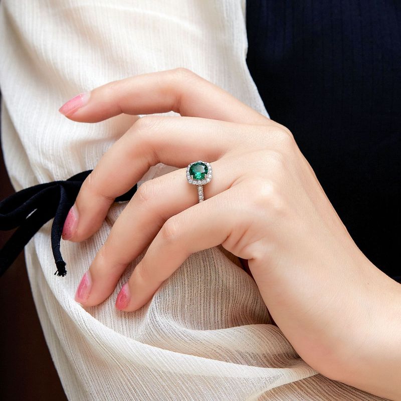 Women's Jewelry Inlaid Opal Emerald Ruby Garnet Sapphire Topaz Crystal Colored Gemstone S925 Sterling Silver Ring_voghion.com