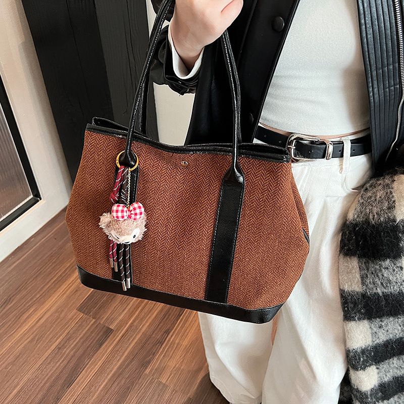 Borsa a tracolla da pendolare grande capacità semplice e portatile da donna autunno/inverno 2024_voghion.com