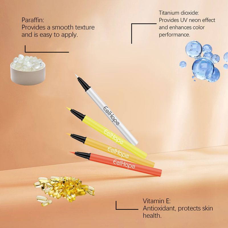 Eelhope Christmas Neon Liquid Smooth Moisturizing Non-Fading Colourful Eyeliner_voghion.com