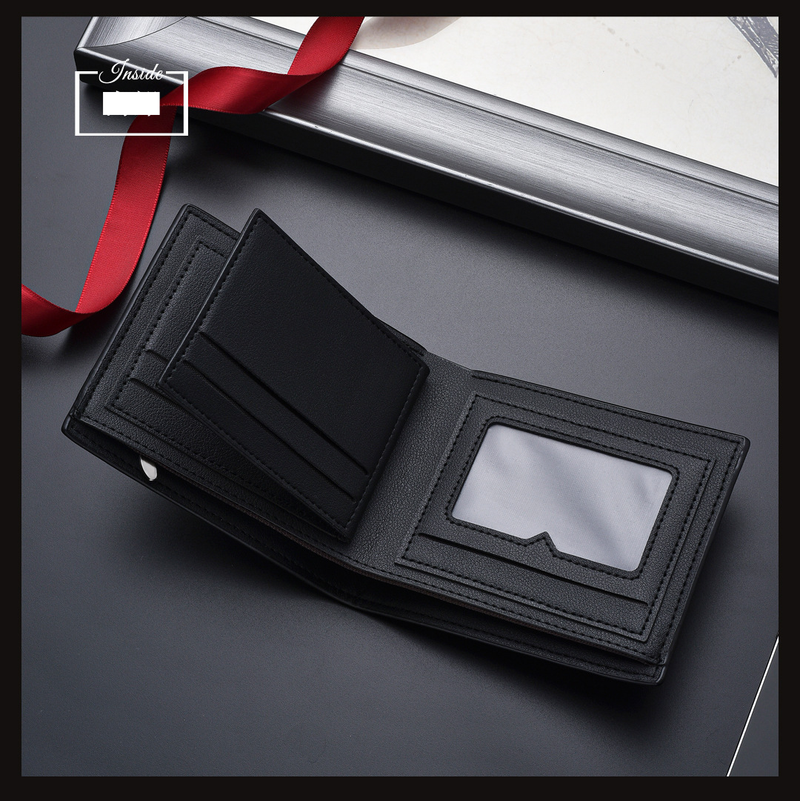 Portafoglio da uomo, corto, con porta carte di credito integrato per patente di guida, monete, marchio alla moda, portafoglio da uomo multifunzionale_voghion.com