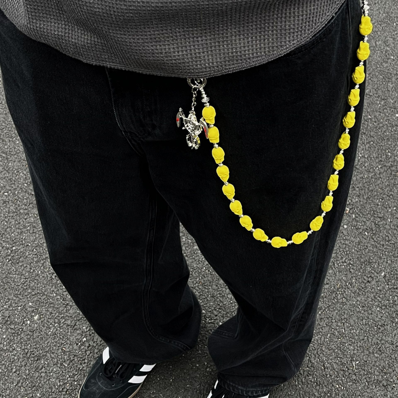Retro Skull Heavy Jeans Chain Skull Pendant Waist Accessories Waist Chain_voghion.com