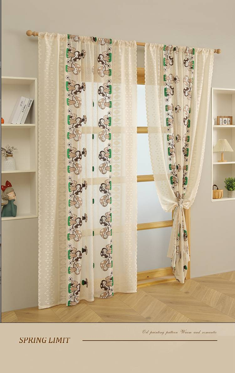 Moderne, bestickte, transparente Vorhänge – Spitzenvorhänge mit Schmetterlings- und Käfermotiven für das Wohnzimmer (140 x 260 cm, halbtransparent, 40–70 % Lichtfilterung, fertig zum Aufhängen)_voghion.com