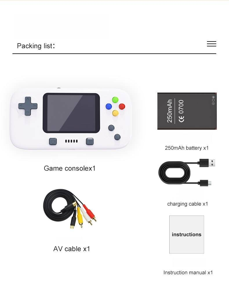 Klassieke draagbare spelcomputer - 400-in-1 retro mini-gamingapparaat, draagbaar voor kinderen en volwassenen, USB-voeding, ondersteuning voor meerdere spelers (rood/wit/blauw/grijs)_voghion.com