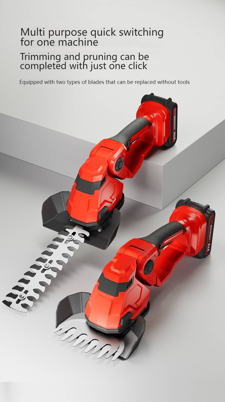 Cordless Lithium-Ion Mini Hedge Trimmer For Home Garden, Lightweight Electric Shrub Clipper With Rechargeable Battery, Quiet & Efficient Lawn Bush_voghion.com