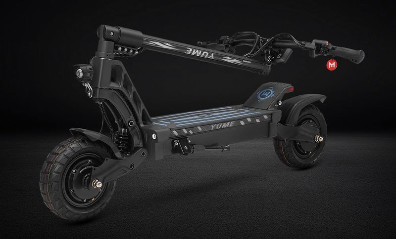 YUME Hawk 10" All-Terrain elektrische scooter 1200W*2 dubbele motoren 60V 22,5Ah accu_voghion.com
