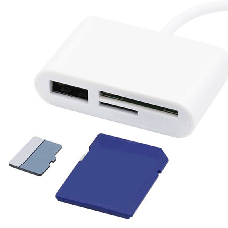 3-in-1 Multifunctional USB 2.0/Type-C U Disk TF Card Reader OTG Adapter for Mobile Phone_voghion.com