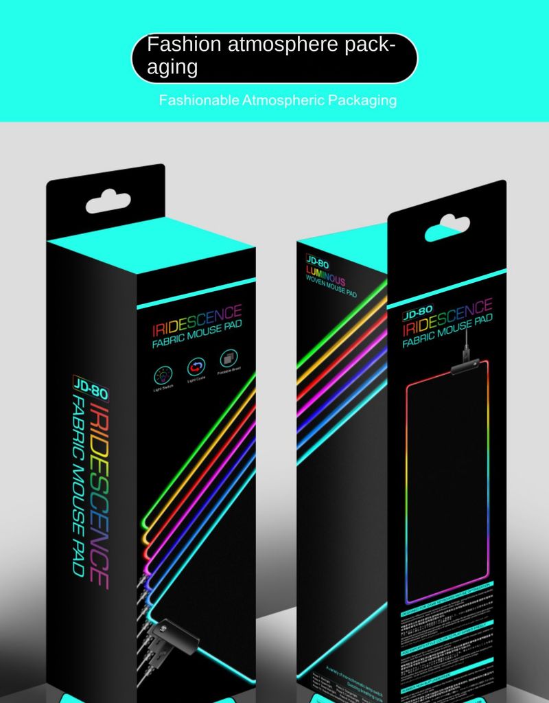 RGB Luminous Oversized Mouse Pad Office and Game Two-in-One_voghion.com