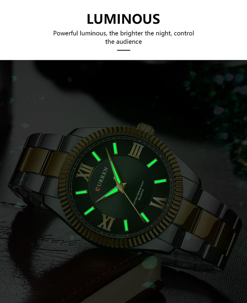 Men's Business Quartz Watch With Roman Numerals, Waterproof Large Dial Stainless Steel Dress Watch For Professional Style_voghion.com