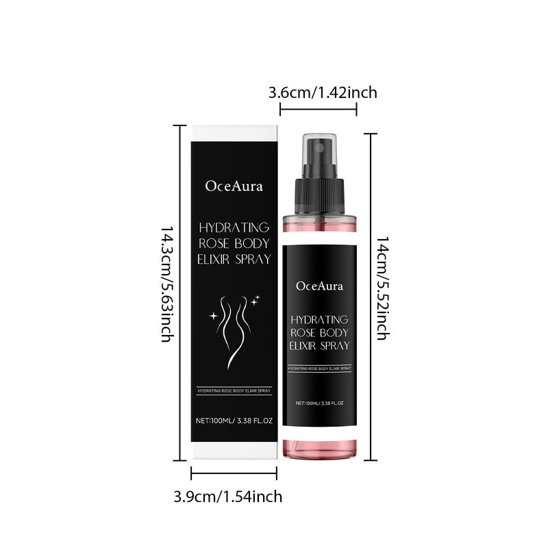 OCEAURA Qinrun Rose Body Spray Gentle Formula Nourishing Care Refreshing Comfortable Skin Portable Hydration_voghion.com