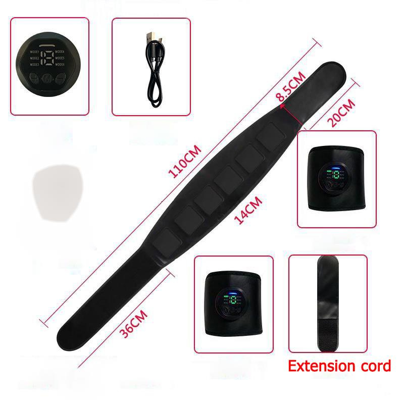 Estimulador muscular ems cinto abdominal com cabo de extensão braço cintura corpo perder peso gordura queimar banda abdômen ginásio fiess_voghion.com