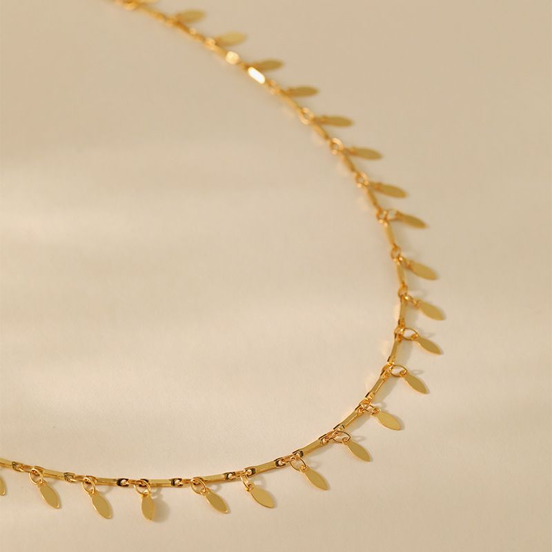 Sada náhrdelníků s dvojitou vrstvou, zachovávající barvu, s osobitým designem, stohovací, módní a elegantní náhrdelník, poměděný, z pravého zlata K._voghion.com