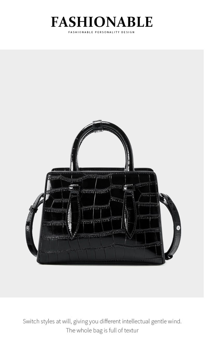 Borsa a mano in vera pelle, alla moda, da donna, piccola, quadrata, semplice, di nicchia, popolare, a tracolla_voghion.com